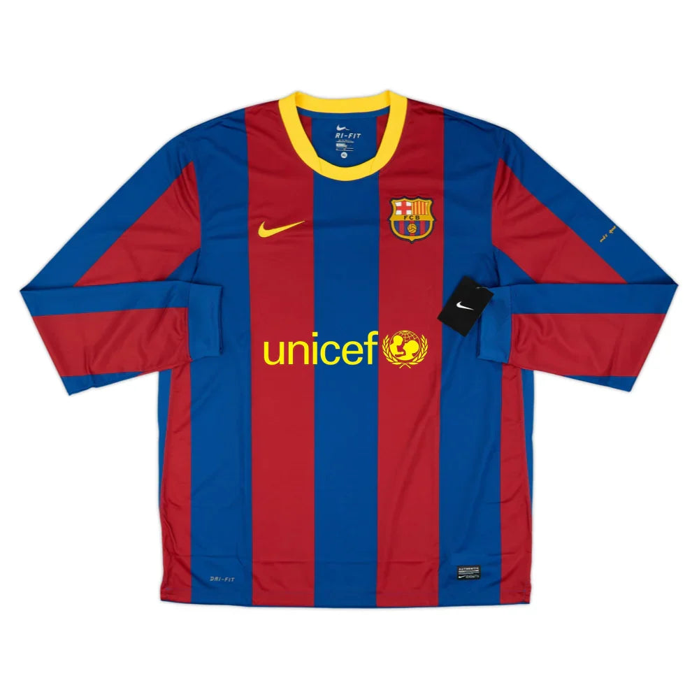 2010-11 FC Barcelona Heimtrikot Langarm