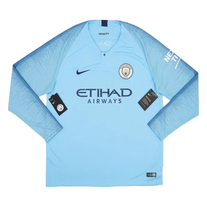 2018-19 Manchester City FC Home Long Sleeve Kit ­