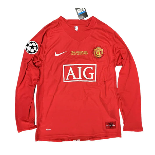 2007-08 Manchester United Home Shirt Long Sleeve ­